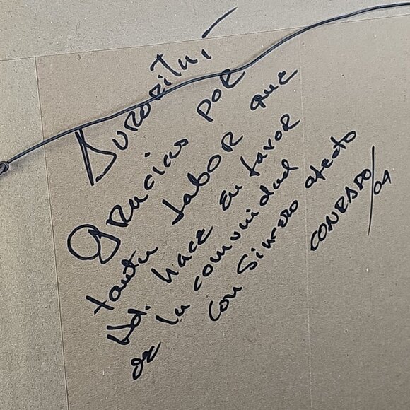 Original Conrado 1 Of 1 Painting Pencil Sketch Painting With Personal Message - Picture 8 of 12